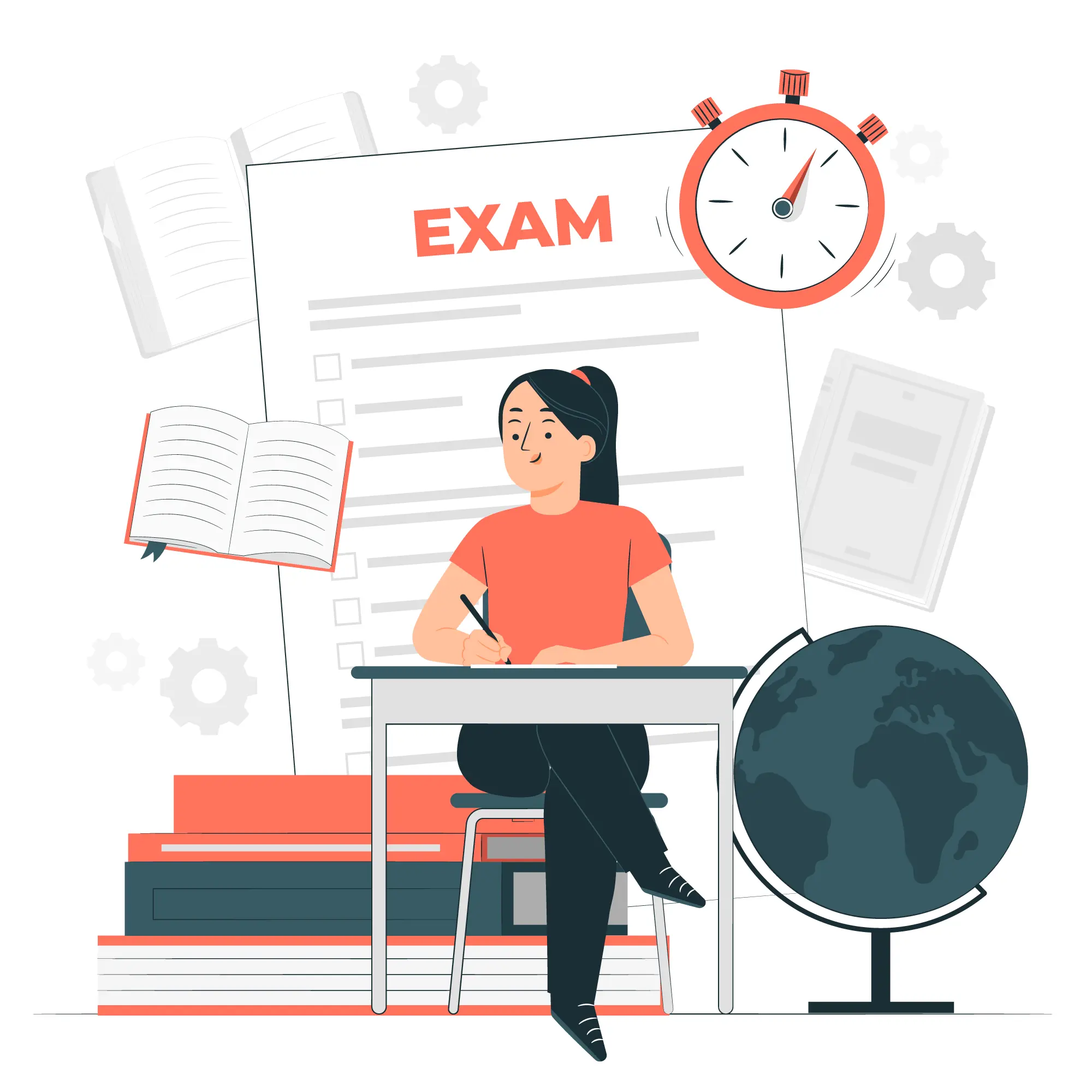 Learn with exams ilustration designed by Freepik