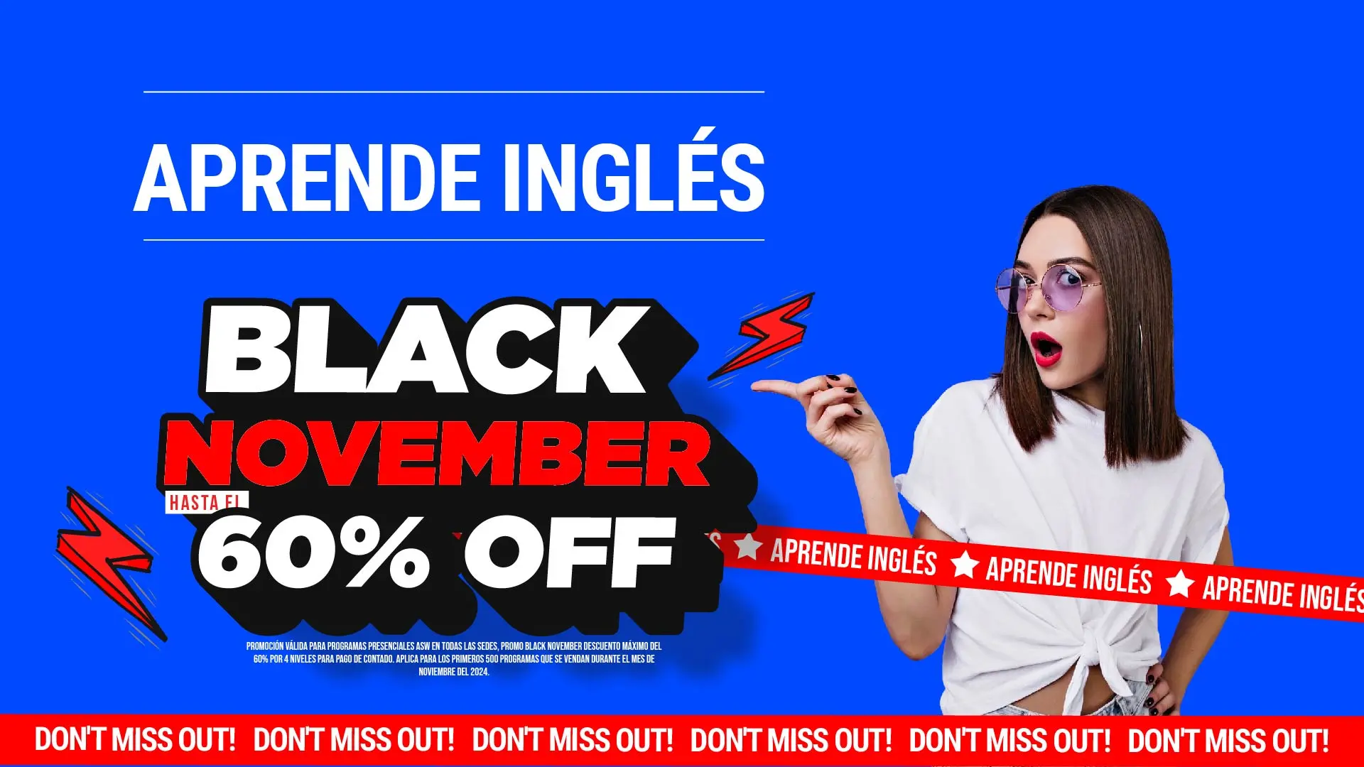 Banner de promoción de noviembre 60% descuento