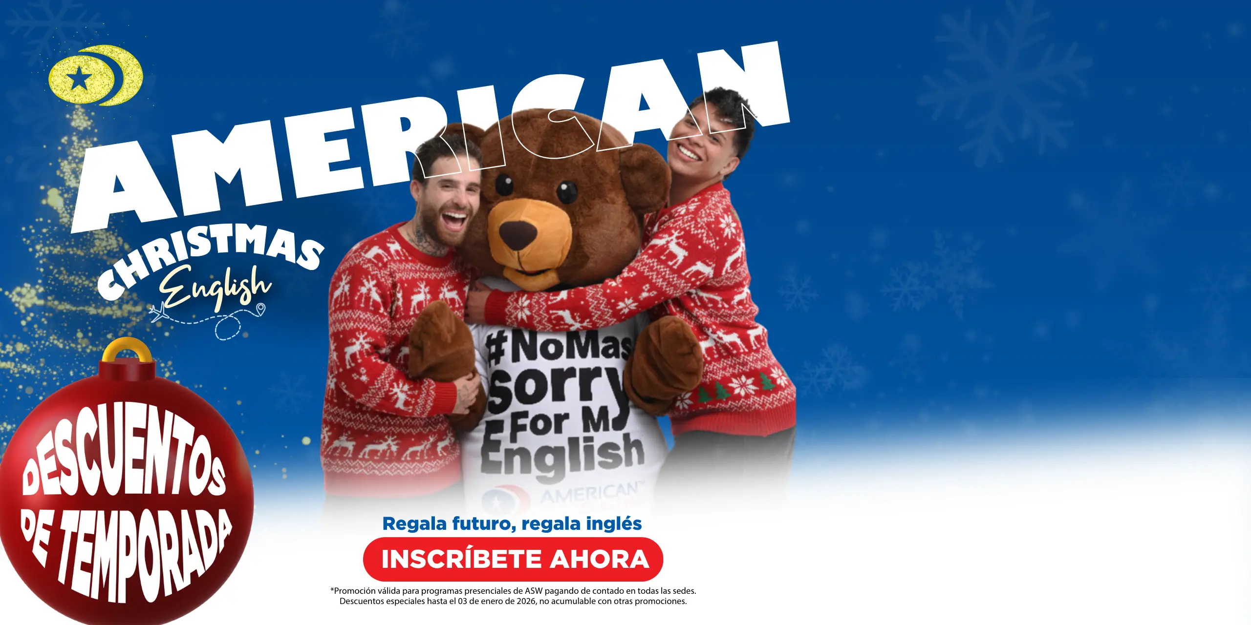 Banner de descuentos por temporada de diciembre