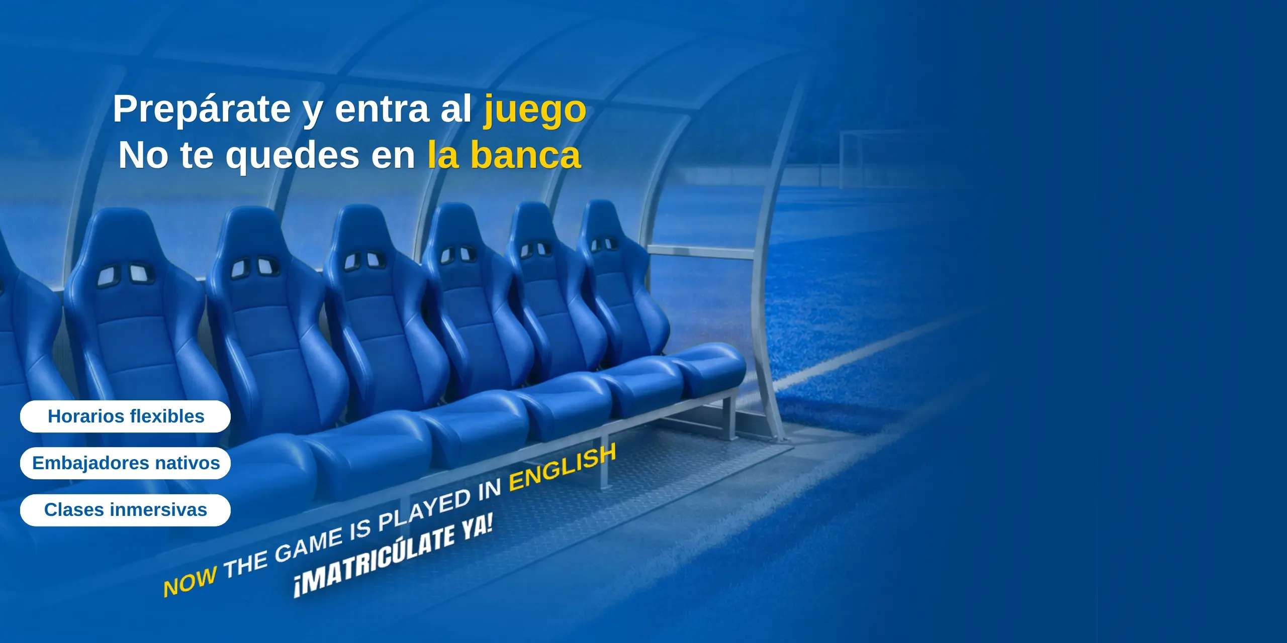No te quedes en la banca, entra al juego y aprende inglés con American School Way
